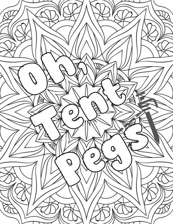 Printable jael oh tent pegs coloring page instant download