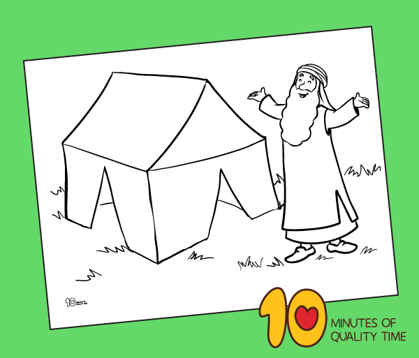 Abrahams tent coloring page â minutes of quality time