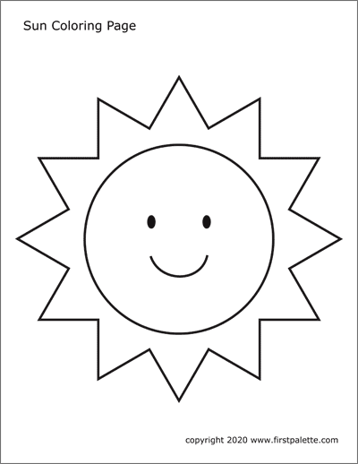 Sun free printable templates coloring pages