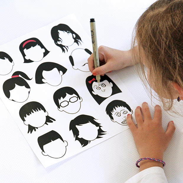 Blank faces drawing page â free printable