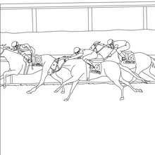 Horse race coloring pages