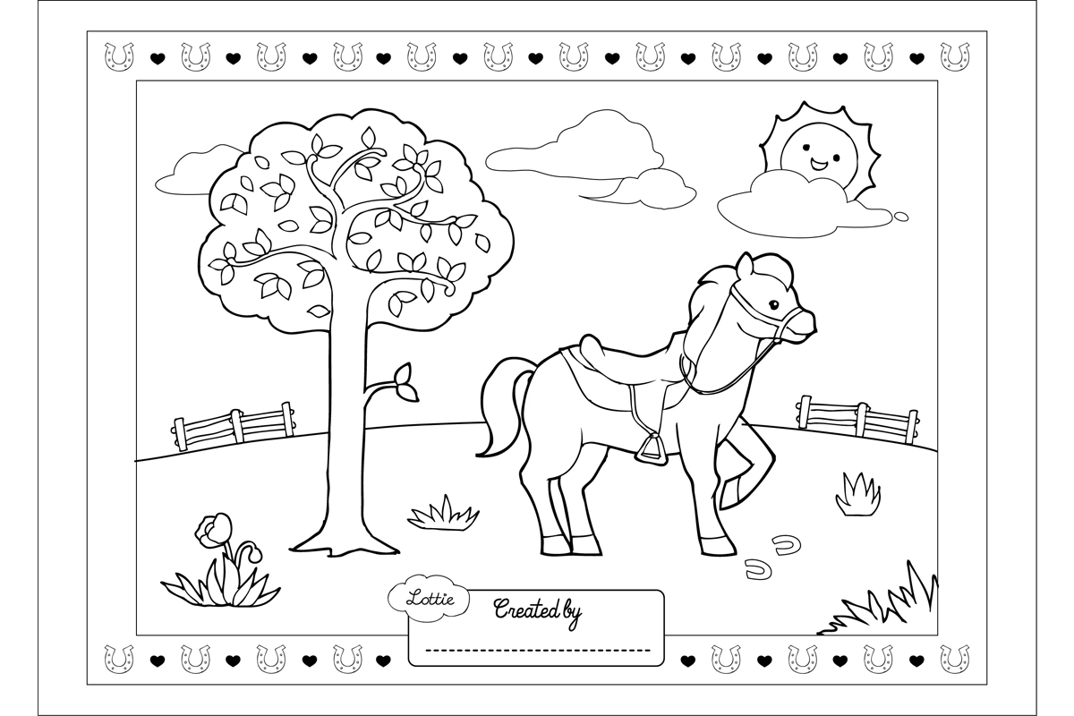 Doll horse coloring page