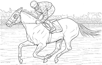 Great racehorses coloring book triple crown winners and other champions dover animal coloring books green john books