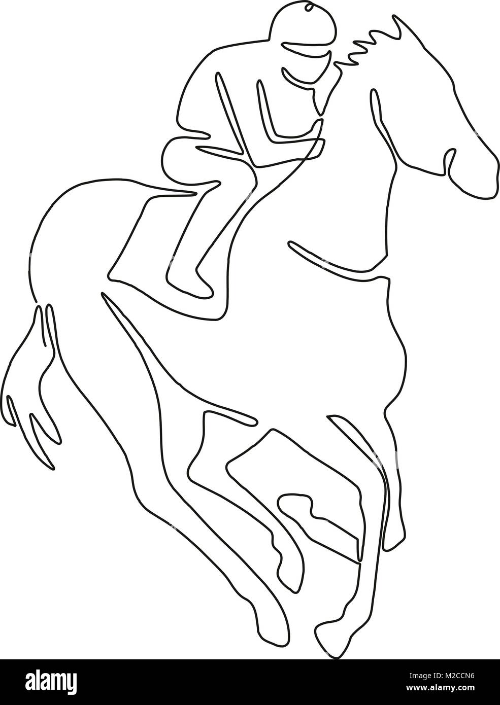 Horse racing drawing hi