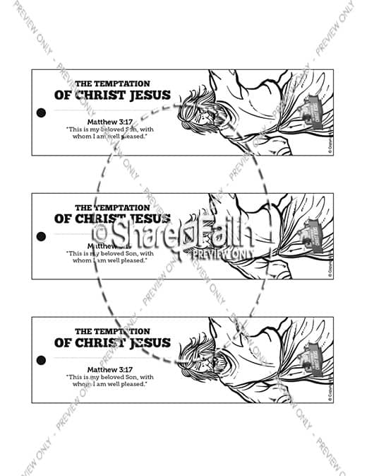 Matthew jesus tempted sunday school coloring pages â