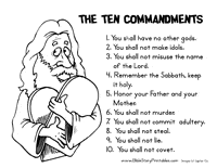 Ten mandments for kids