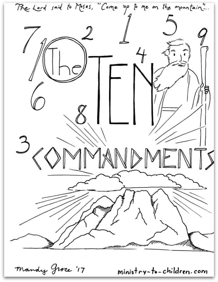 Mandments coloring book free printable pdf pages for kids