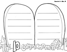 Ten mandments coloring pages