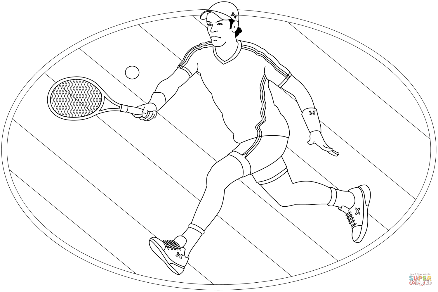 Tennis coloring page free printable coloring pages