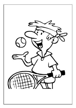 Printable tennis coloring pages for kids engage kids in athletic artistry