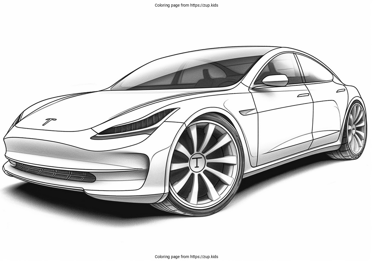 Tesla coloring page from