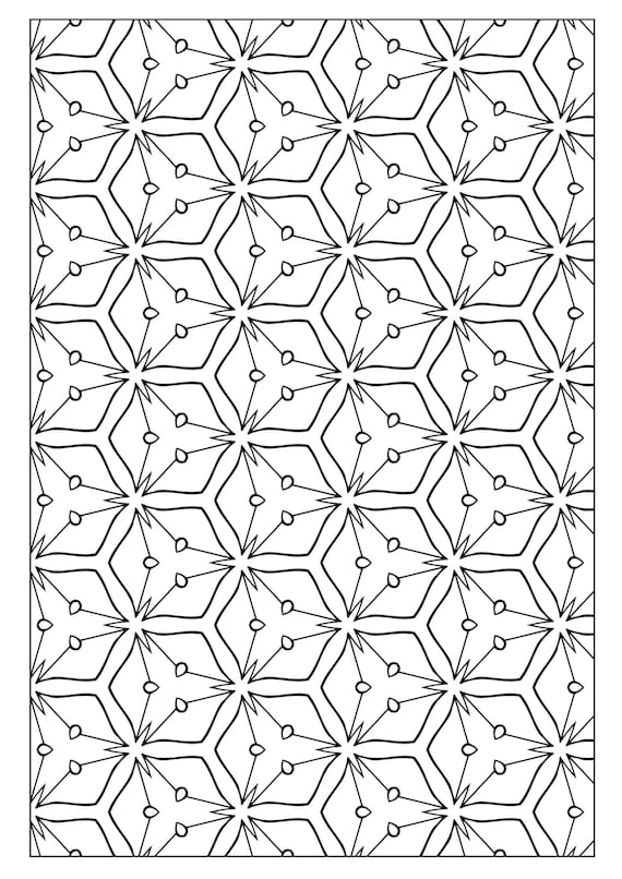 Set of printable coloring pages with geometric designs kids and adults coloring pages patterns relaxing activity stress relief vol