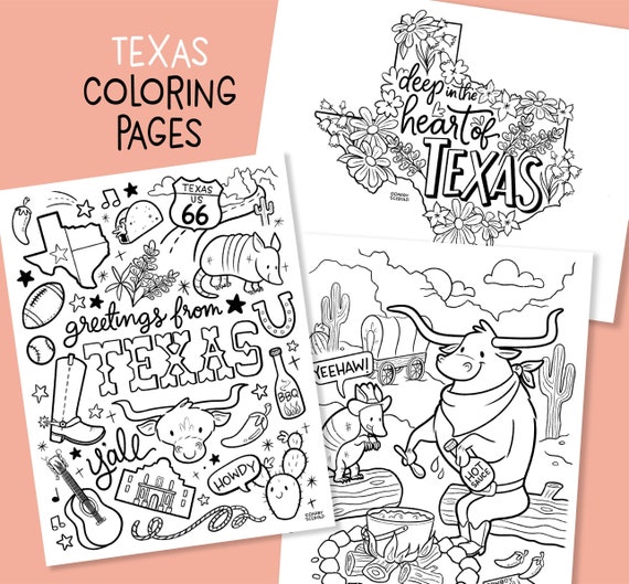 Texas printable coloring pages