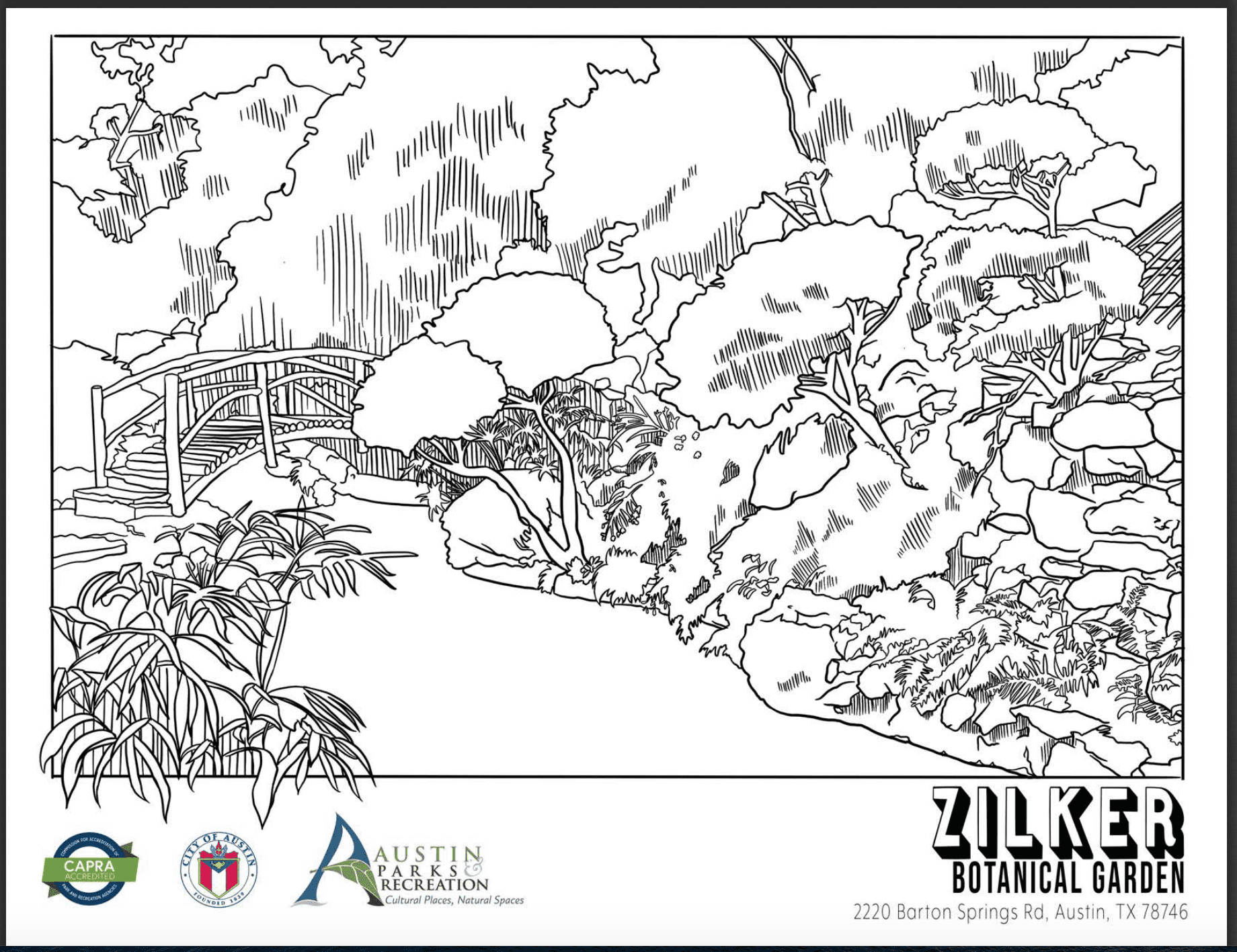 Free coloring pages of favorite austin parks â do family