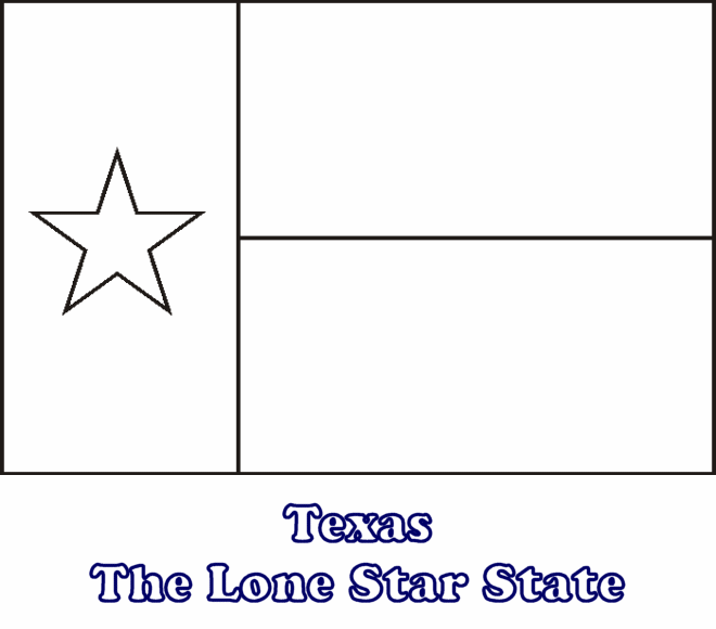 Large printable texas state flag to color from