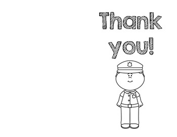 Police thank you card by sarah medvecky tpt