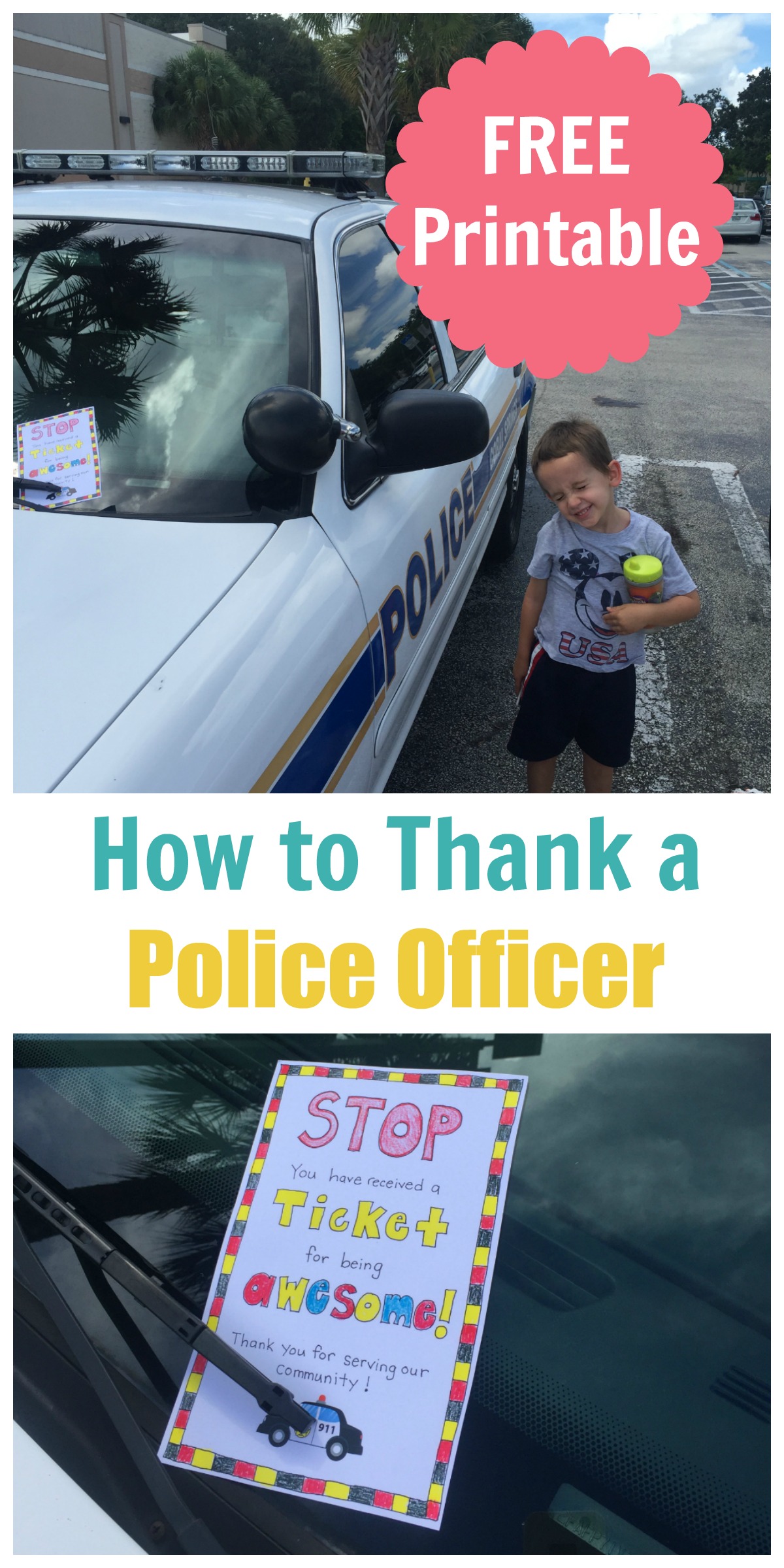 How to thank a police officer