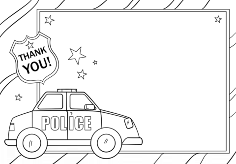 Thank you police coloring page free printable coloring pages