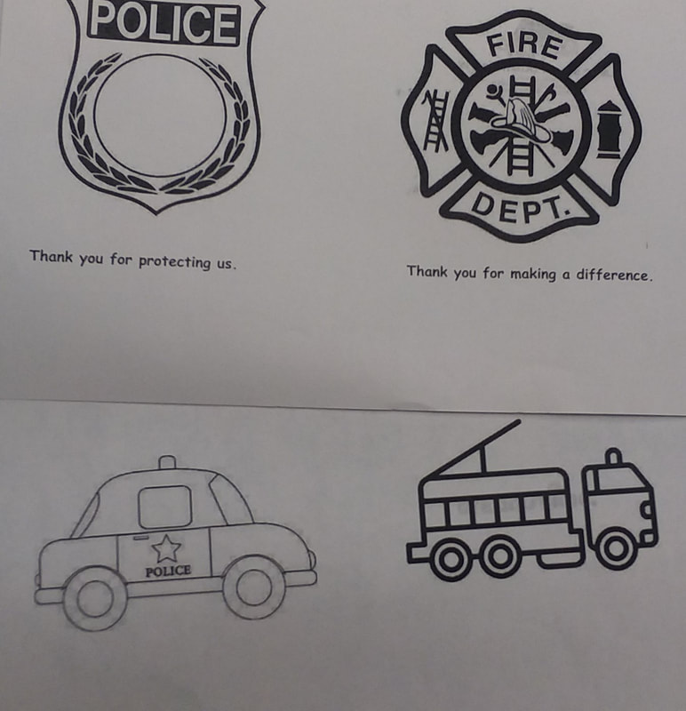 Thank you cards for our police fire departments