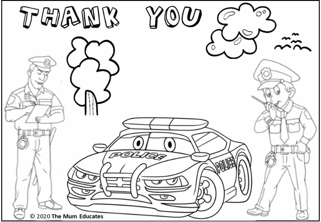 Thank you key workers colouring sheets