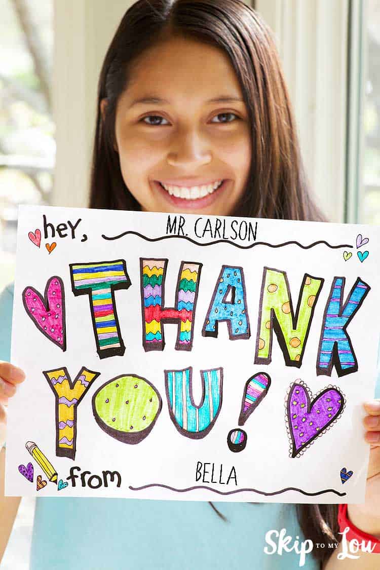 Cute printable thank you sign free coloring page skip to my lou