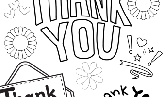 Thank you coloring pages two kids and a coupon