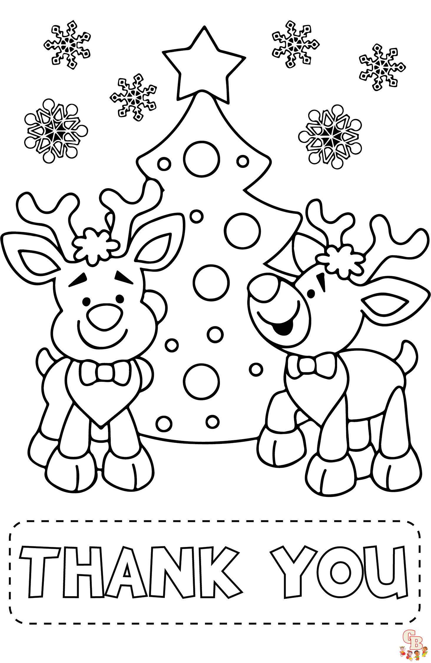 Free printable thank you coloring pages