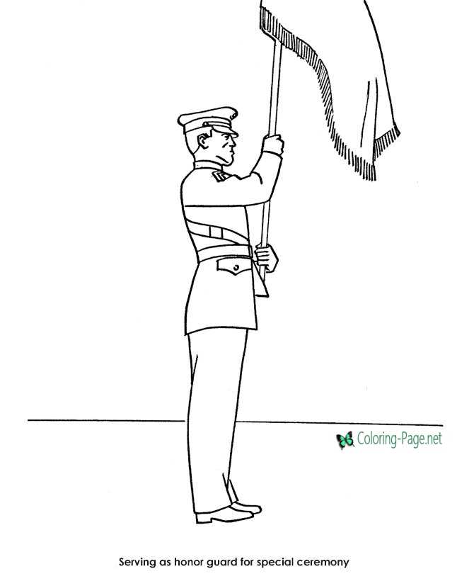 Veterans day coloring pages