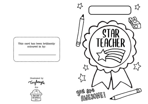 Make your own thank you teachers card