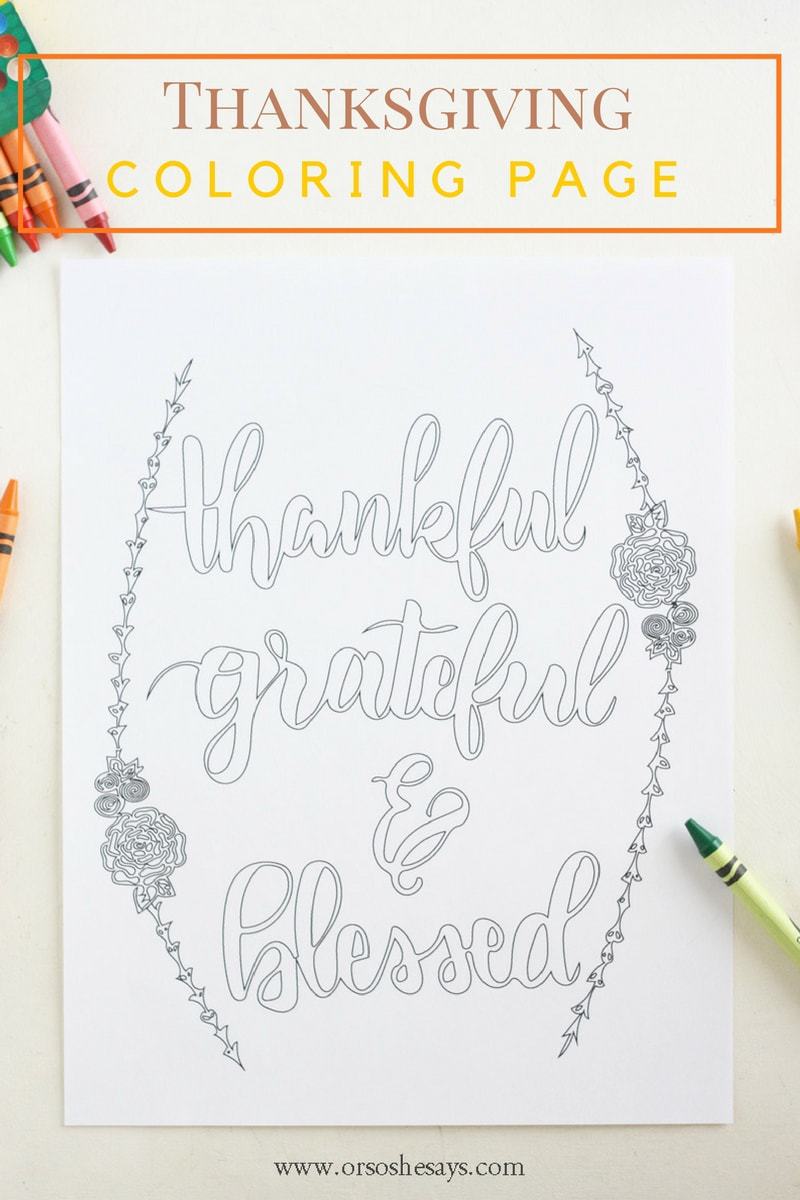 Free printable thankful coloring page perfect for thanksgiving she liz