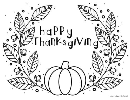 Thanksgiving coloring pages