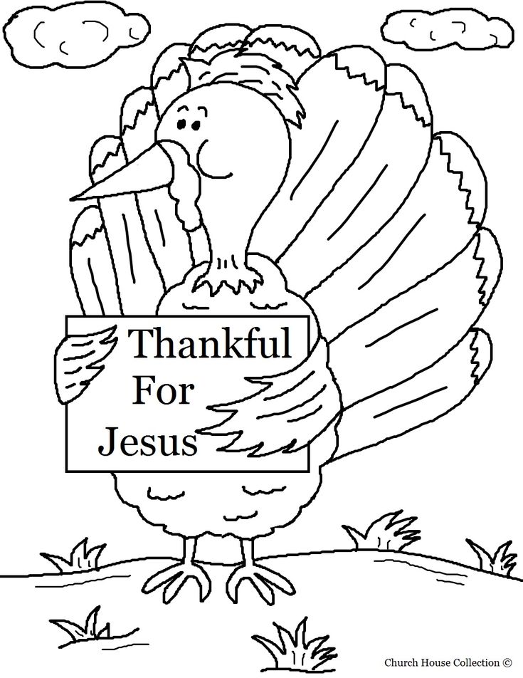 Turkey holding sign thankful for jesus coloring page sunday school coloring pages jesus coloring pages thanksgiving preschool