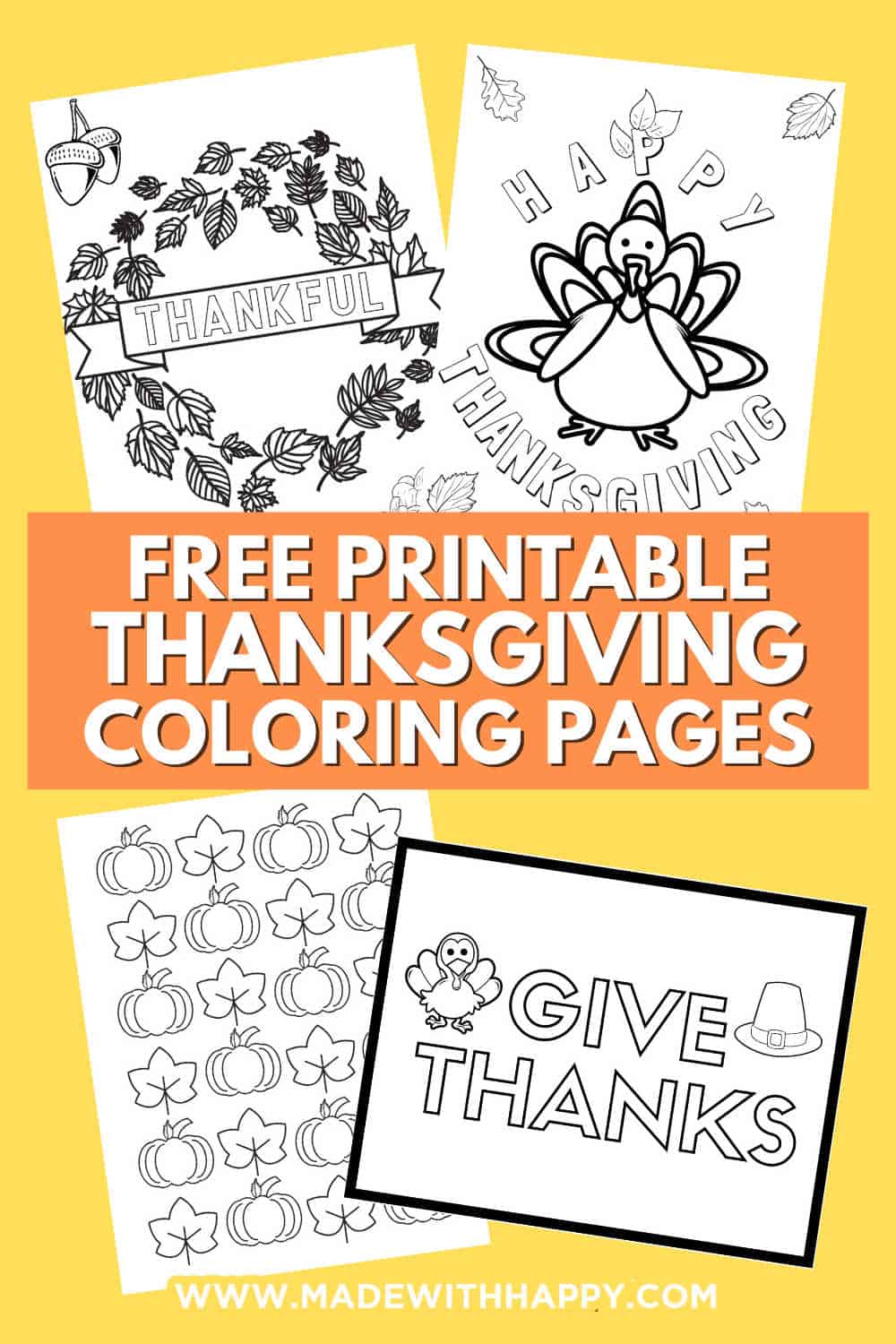 Free printable thanksgiving coloring pages