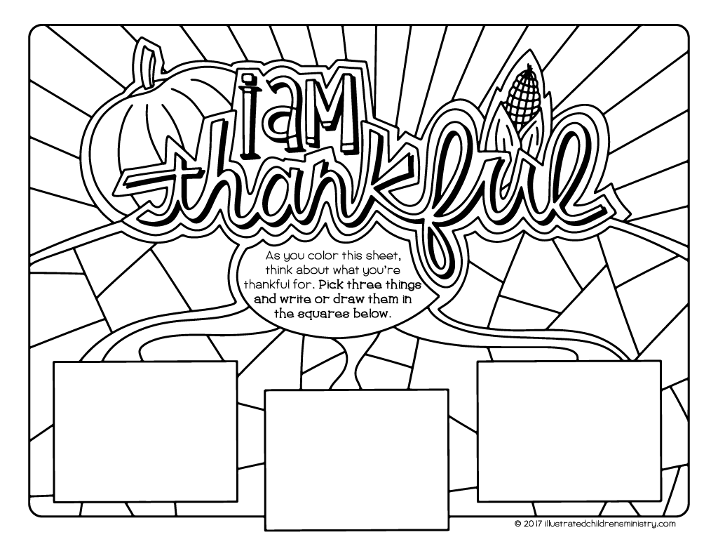 I am thankful coloring pages â illustrated ministry thanksgiving coloring pages thankful coloring pages