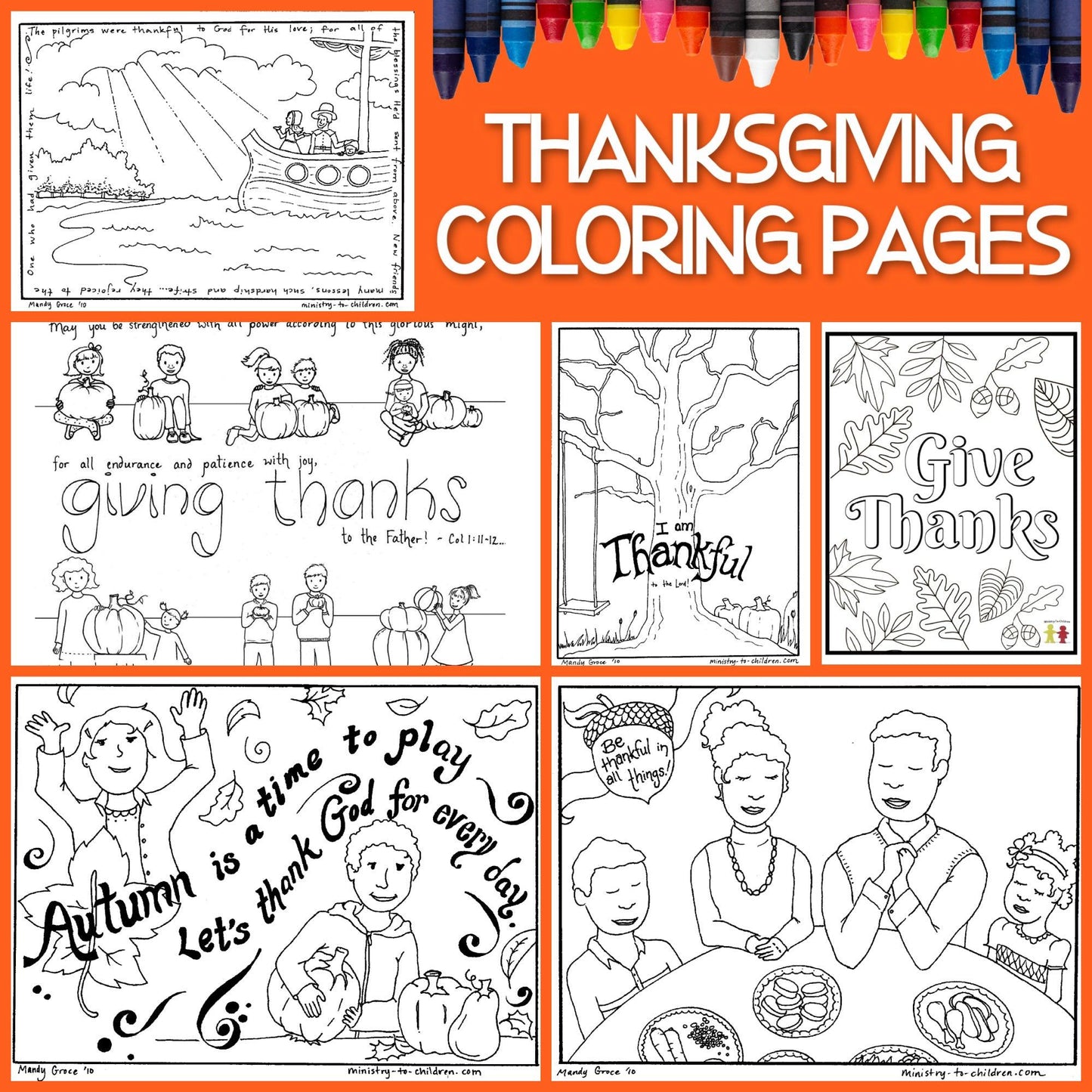 Thanksgiving coloring pages free