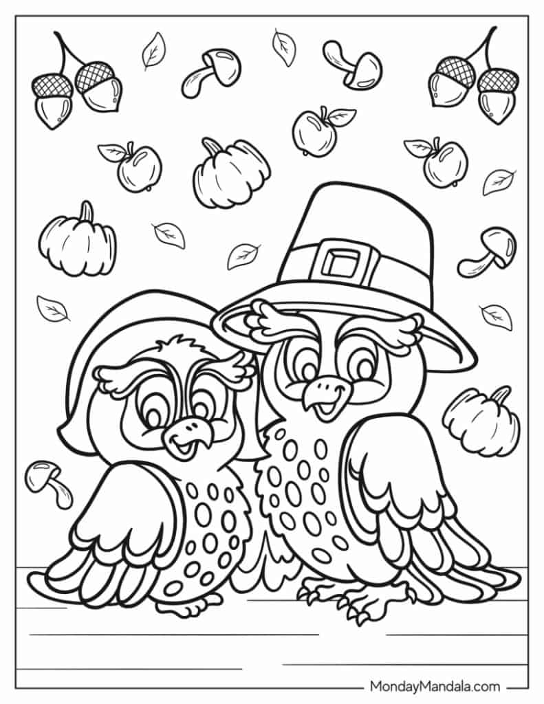 Thanksgiving coloring pages free pdf printables