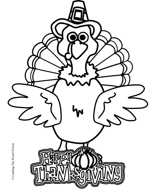 Thanksgiving turkey coloring page