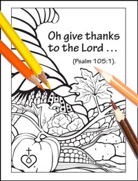 Thanksgiving bookmarks and notecards to color