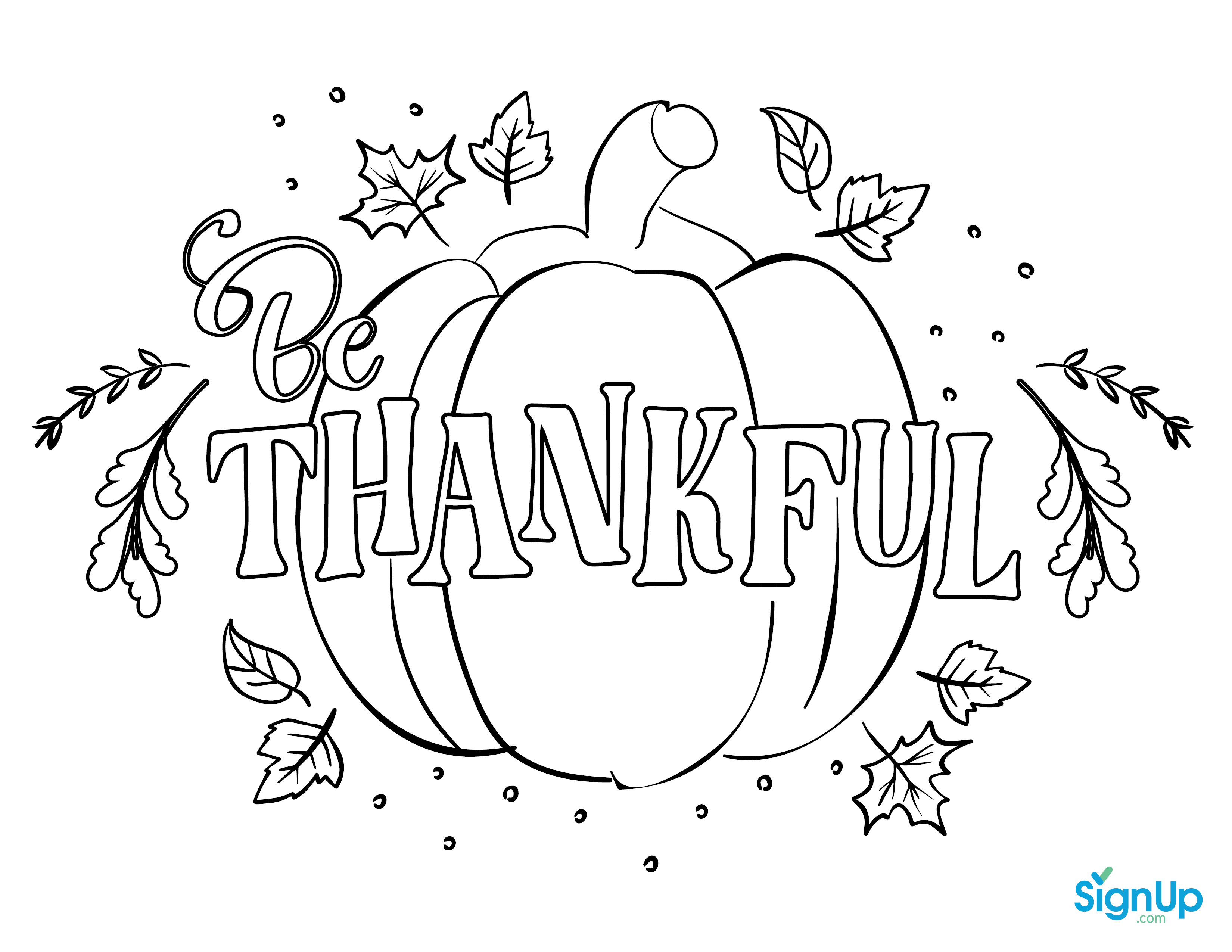 Free printable day of thanks coloring place mats