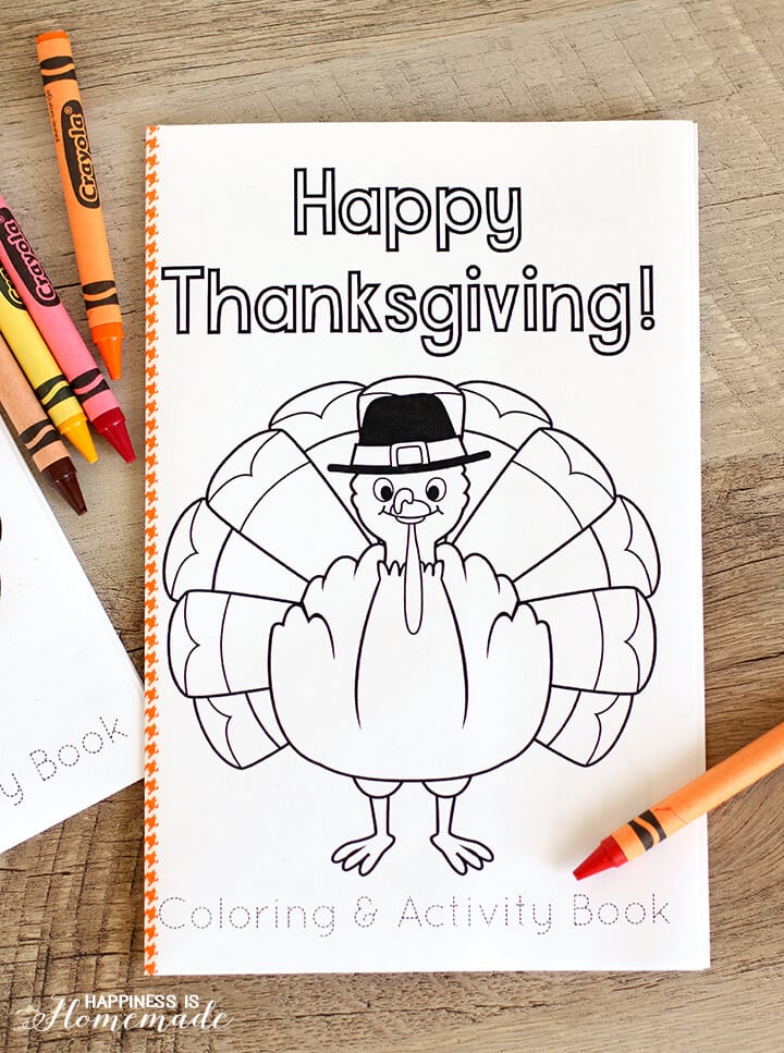 Thanksgiving coloring activity book