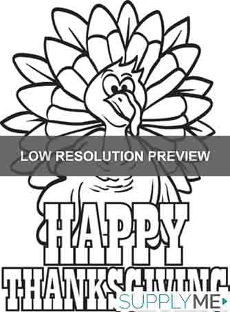 Printable thanksgiving turkey coloring page for kids â