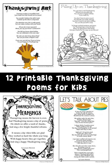 Thanksgiving kids poems woo jr kids activities childrens publishing