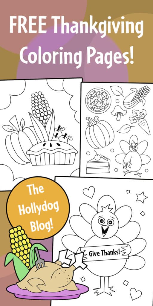 Free thanksgiving coloring pages for kids â the hollydog blog