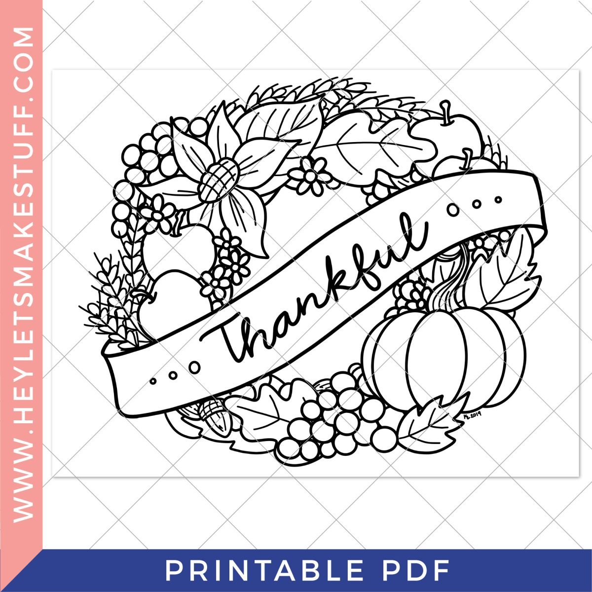 Free printable thanksgiving coloring page