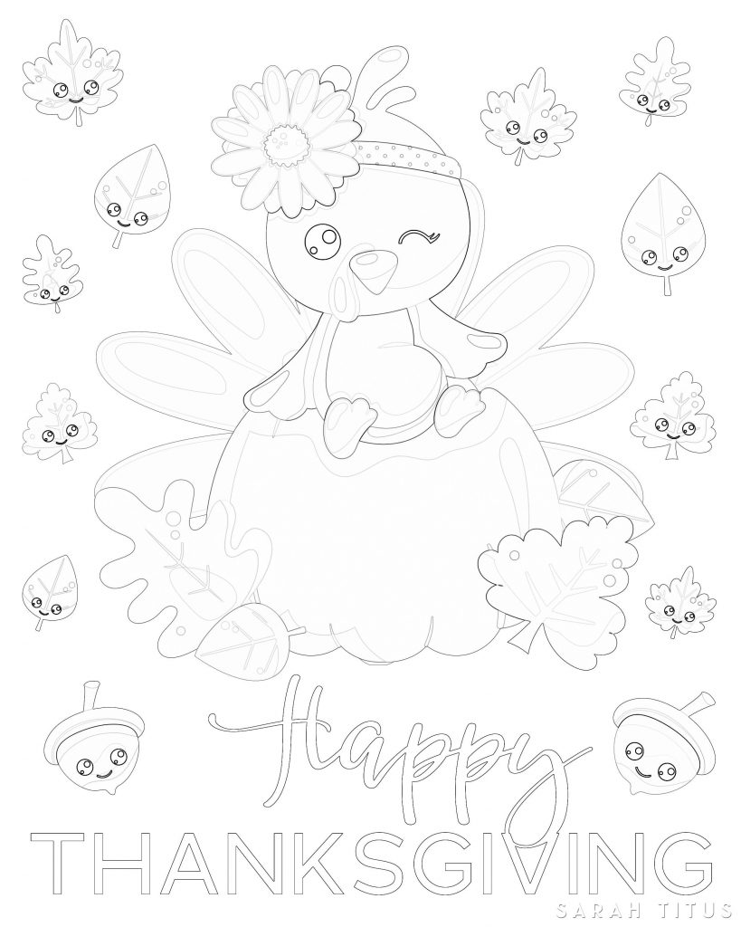 Free printable thanksgiving coloring sheet