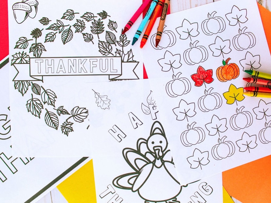 Free printable thanksgiving coloring pages