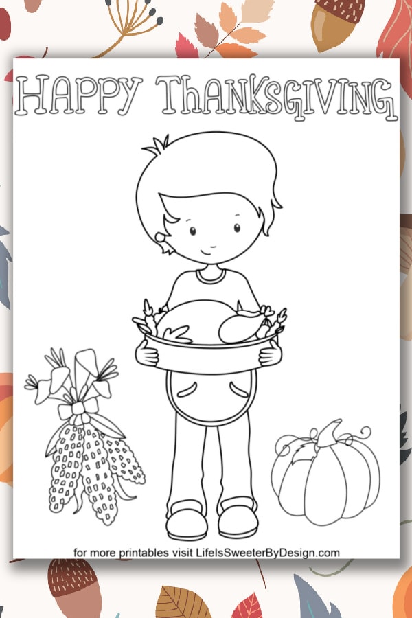 Thanksgiving coloring pages for kids