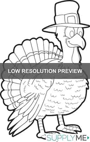 Printable thanksgiving turkey coloring page for kids â