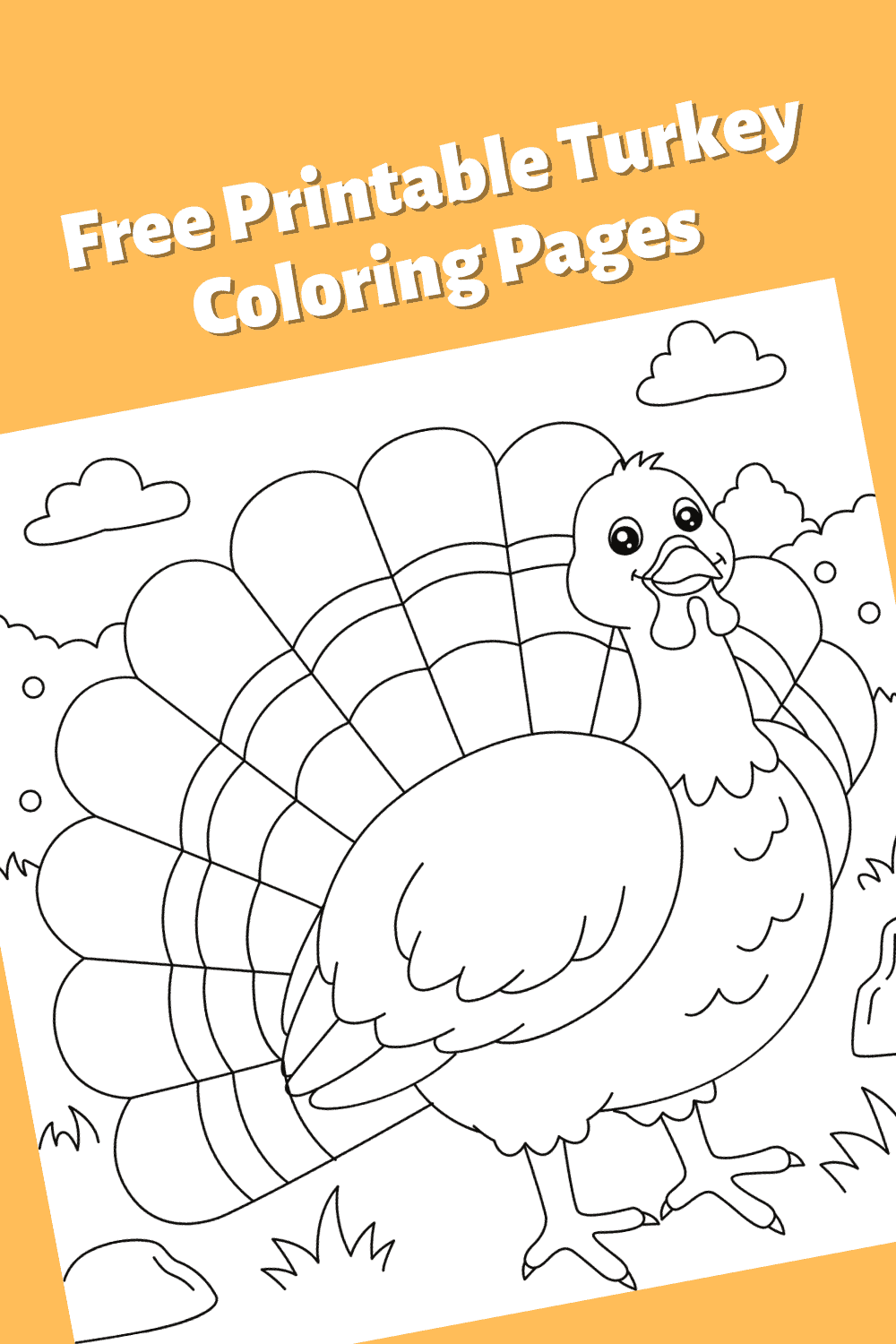 Free printable turkey coloring pages for kids