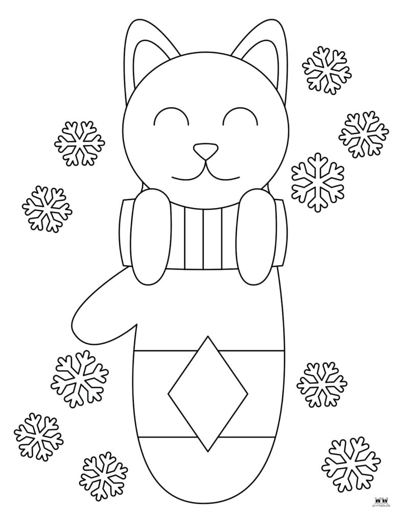 Mitten coloring pages templates